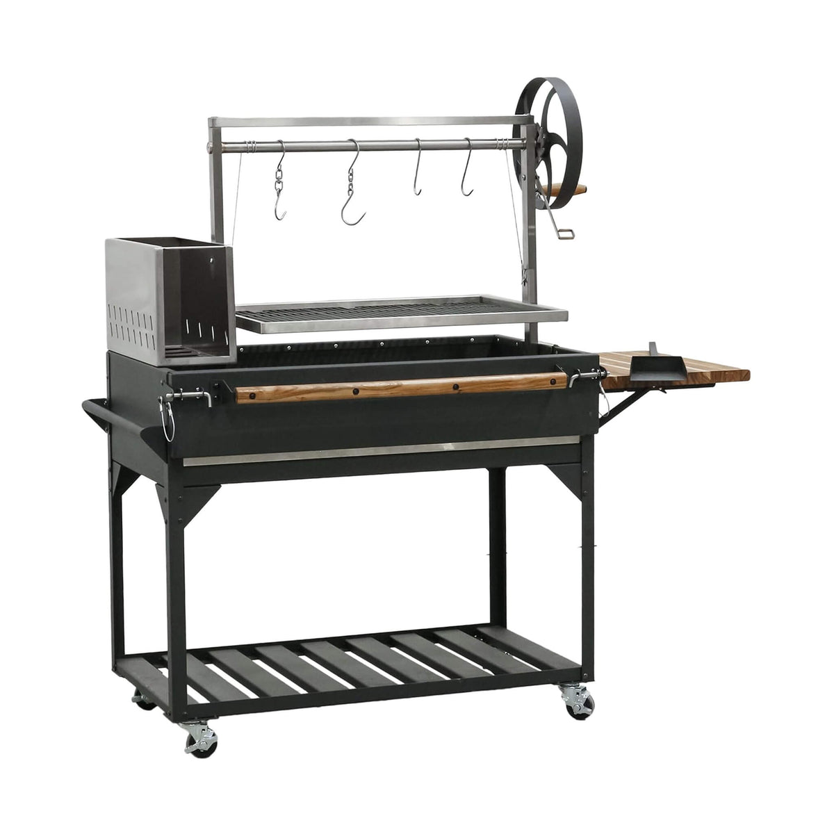 5FT X 2FT Heavy-Duty Argentine Santa Maria Wood Fire and Charcoal BBQ Grill with Brasero