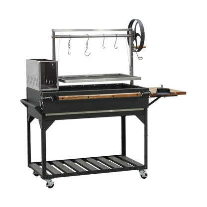 5FT X 2FT Heavy-Duty Argentine Santa Maria Wood Fire and Charcoal BBQ Grill with Brasero