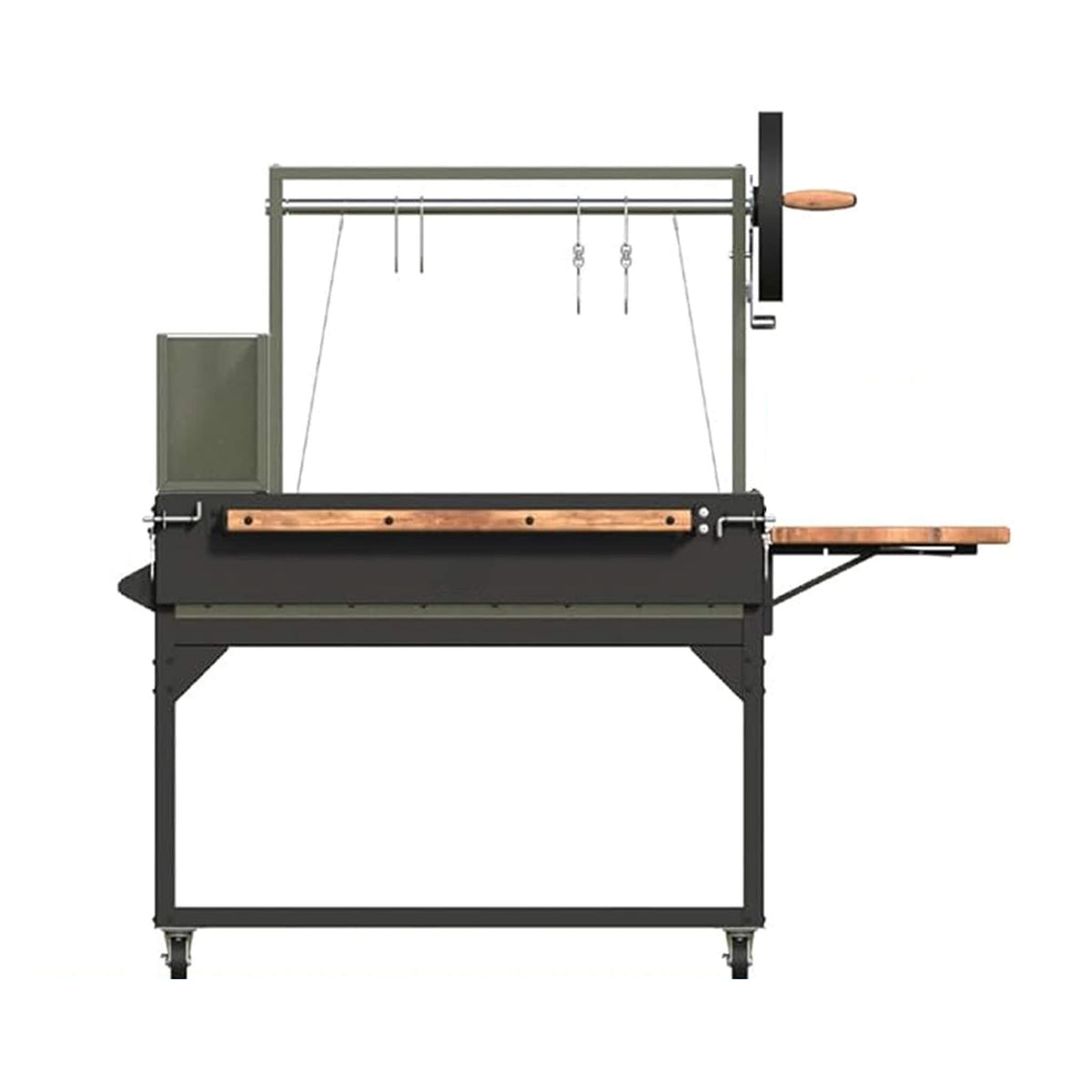 5FT X 2FT Heavy-Duty Argentine Santa Maria Wood Fire and Charcoal BBQ Grill with Brasero