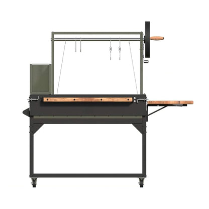 5FT X 2FT Heavy-Duty Argentine Santa Maria Wood Fire and Charcoal BBQ Grill with Brasero
