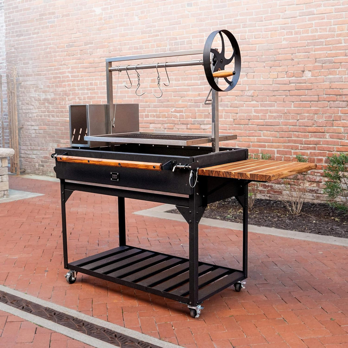 5FT X 2FT Heavy-Duty Argentine Santa Maria Wood Fire and Charcoal BBQ Grill with Brasero