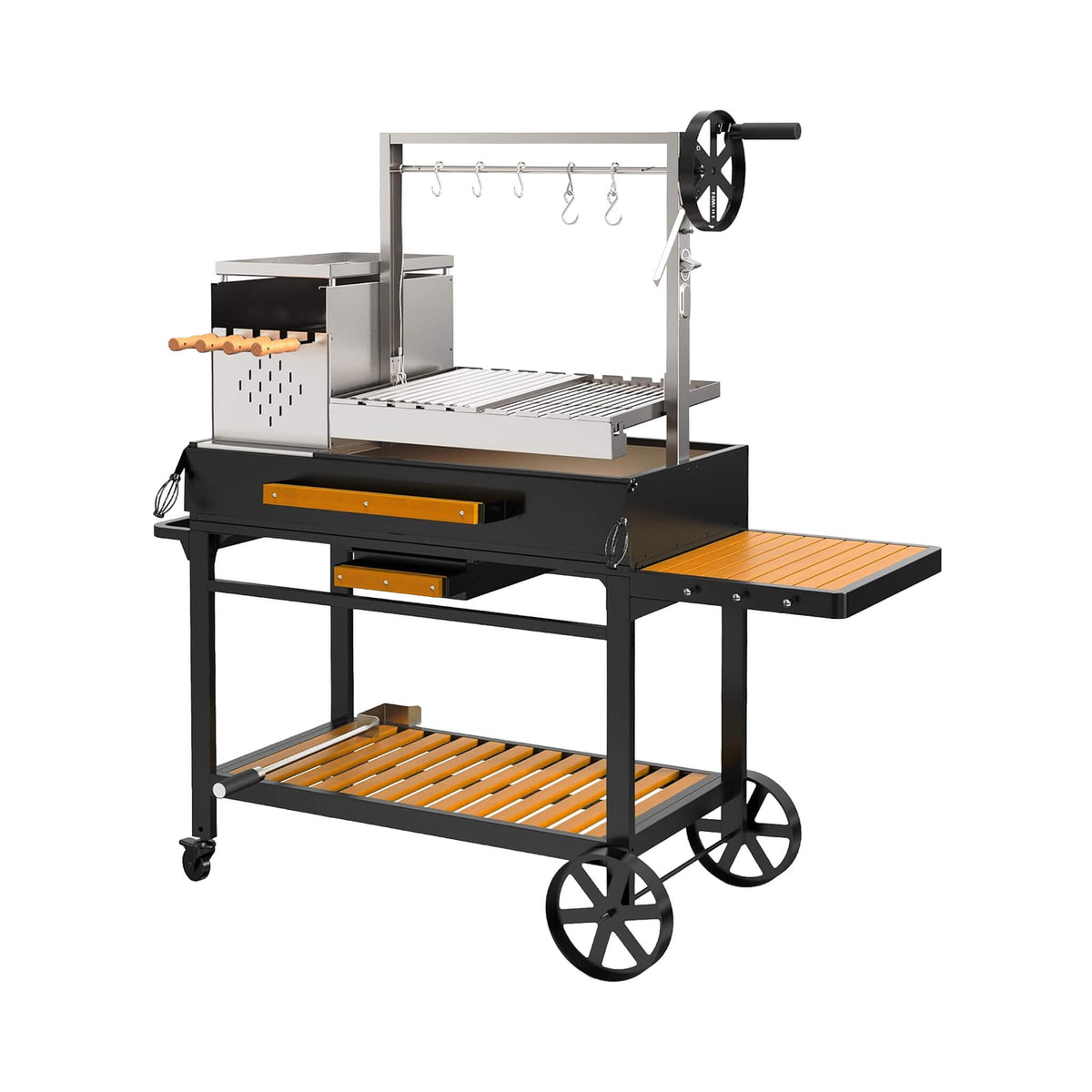 5FT X 3FT Heavy-Duty Argentine Santa Maria All-In-One BBQ Grill with Brasero