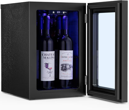 0.6 CU. FT. Wine Cellar Mini Fridge 4-Bottle Wine Cooler Refrigerator