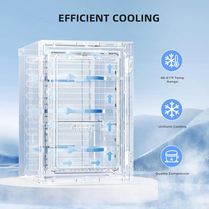 0.6 CU. FT. Wine Cellar Mini Fridge 4-Bottle Wine Cooler Refrigerator