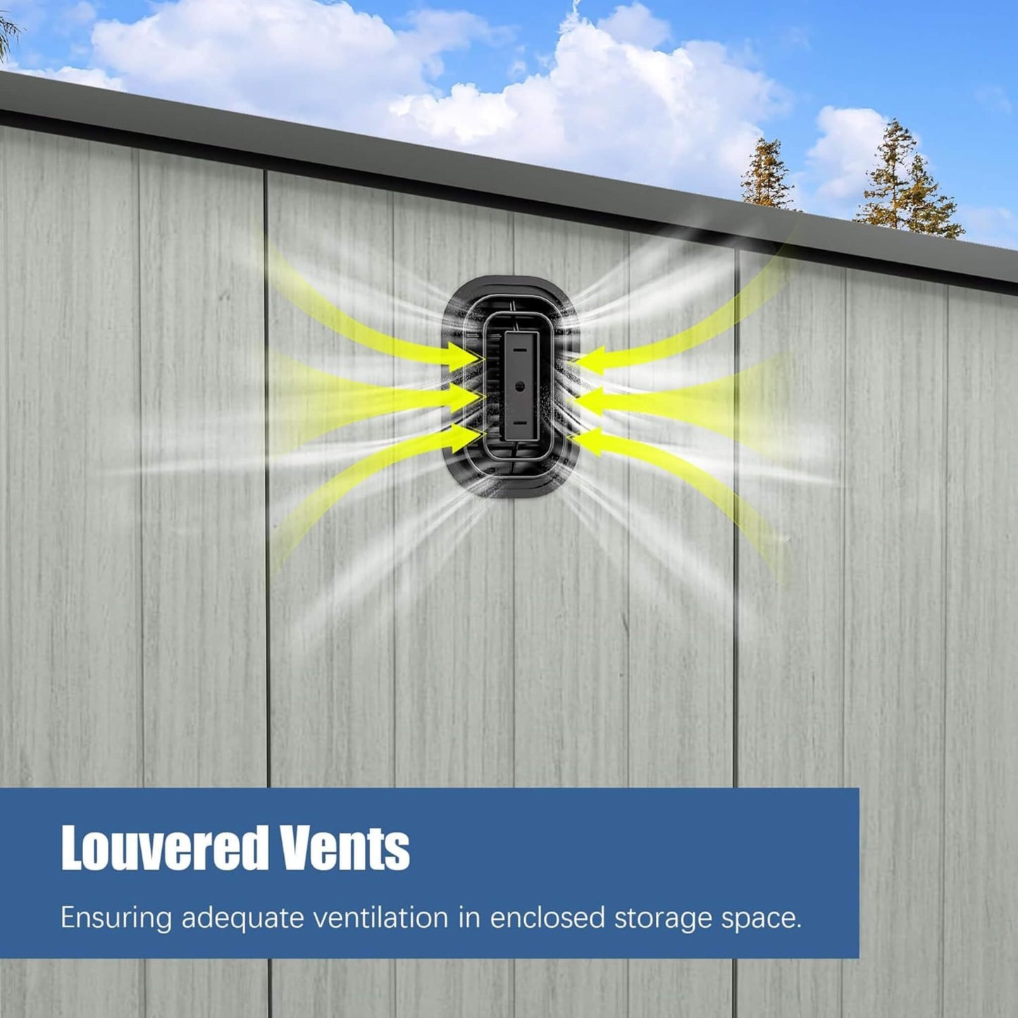 6FT x 8FT Alora Outdoor Resin Storage Shed with Lockable Double Doors and Sloping Roof