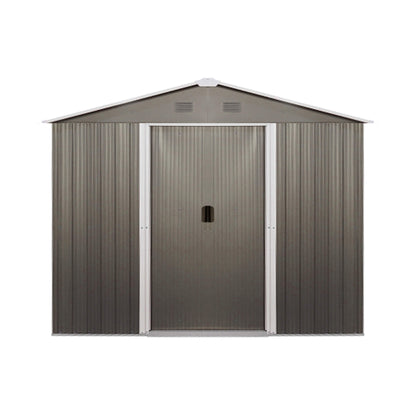 6FT x 8FT Alora Premium Outdoor Metal Storage Shed with Metal Floor Frame