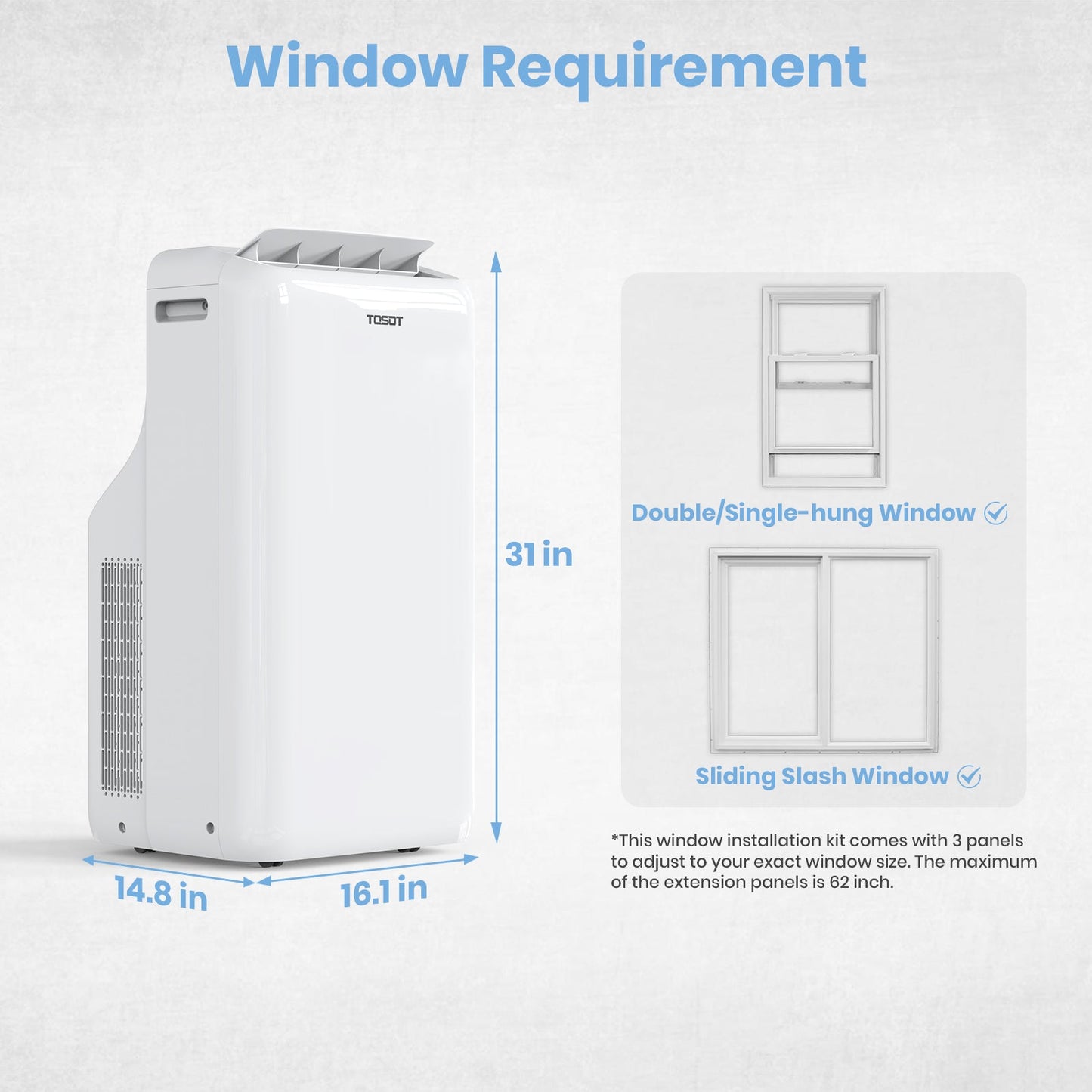 Aomi 14,000 BTU Heat Pump Portable Air Conditioner - WIFI Enabled