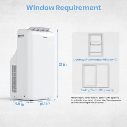 Aomi 14,000 BTU Heat Pump Portable Air Conditioner - WIFI Enabled