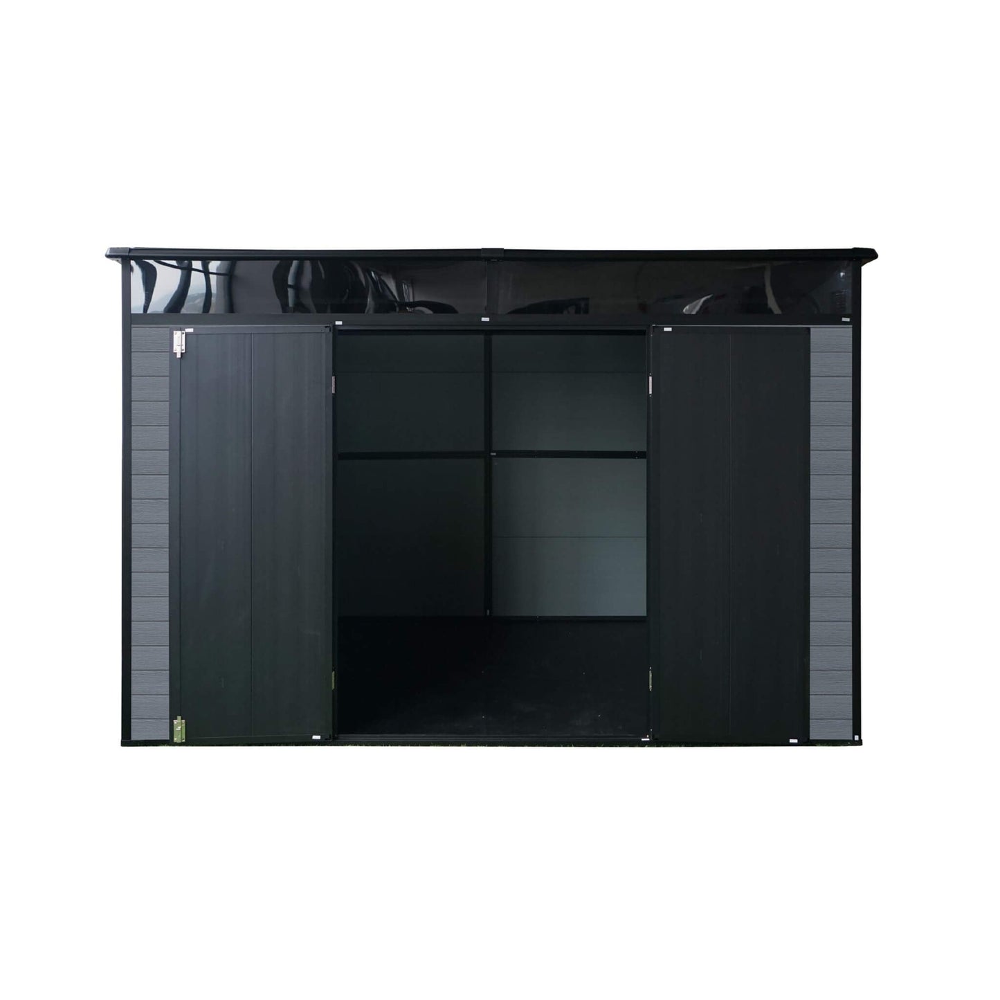 7FT x 10FT Outdoor Resin Garden Shed with Floor, Window, and Lockable Door