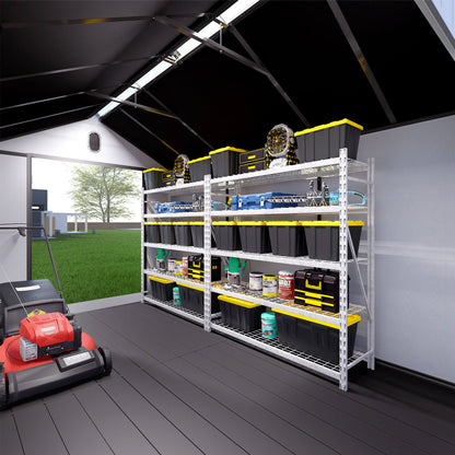 8 'x 12' FT Alora Large Polypropylene Storage Shed With Reinforced Floor And Lockable Swing Doors