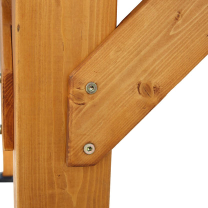 9' x 11' Alora Heavy Duty All-Weather Hard Top Wooden Carport Gazebo With Galvanized Steel Roof