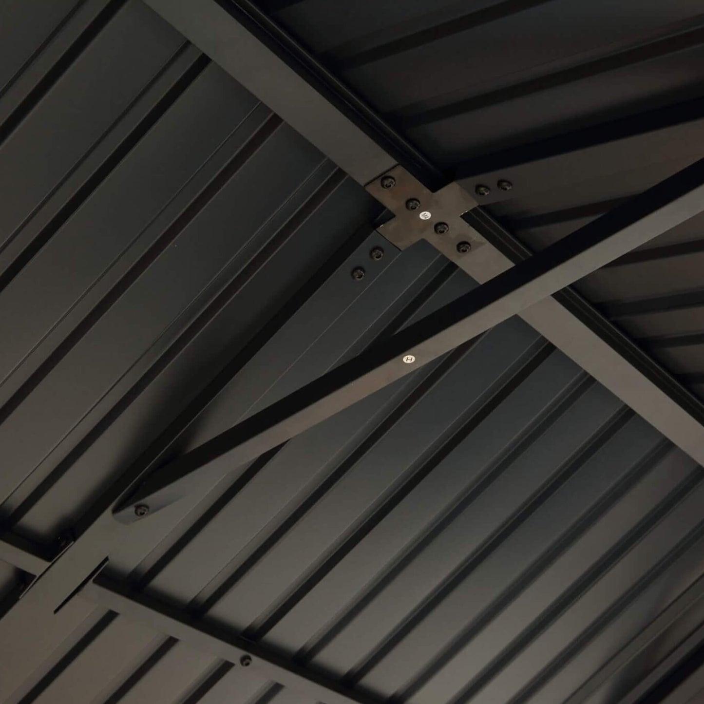 9' x 11' Alora Heavy Duty All-Weather Hard Top Wooden Carport Gazebo With Galvanized Steel Roof