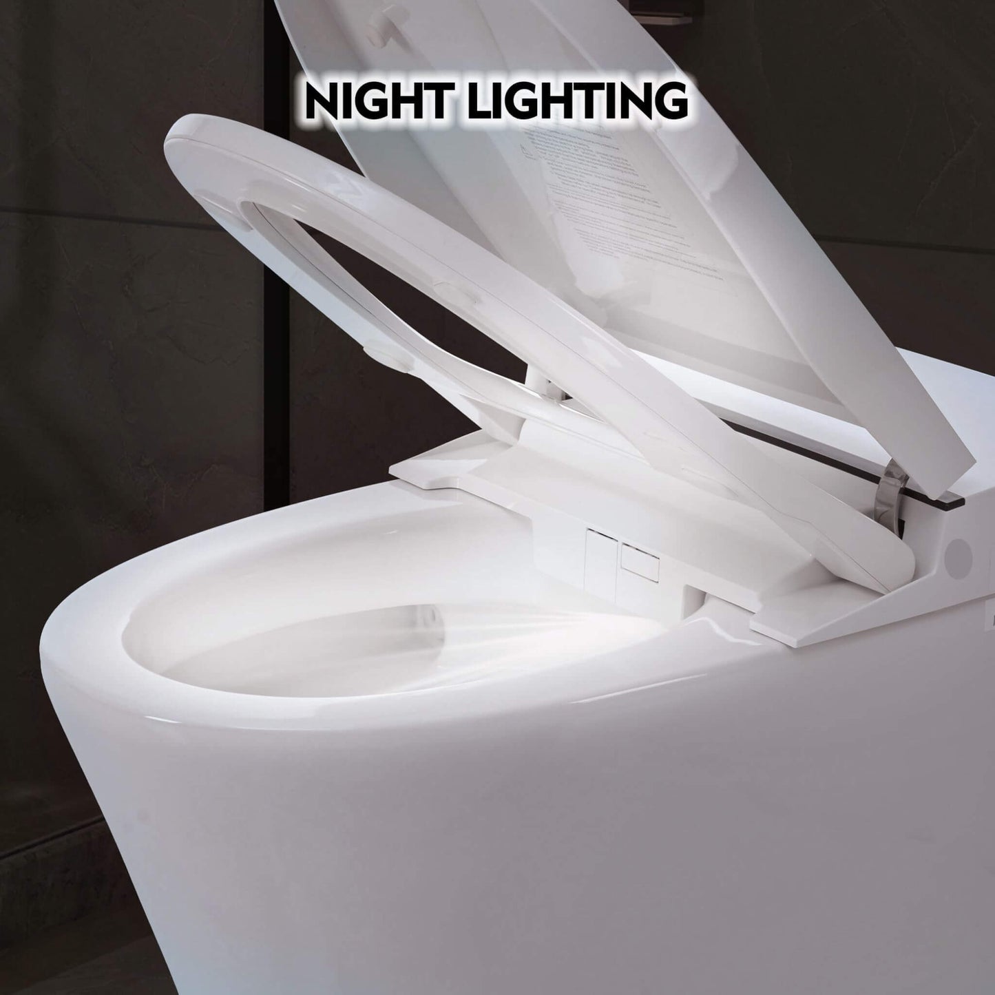 Nuvia 1/1.28 GPF Smart Compact Dual Flush Tankless Toilet Bidet Combo with Self-Cleaning Nozzle and Foot Sensor Flush