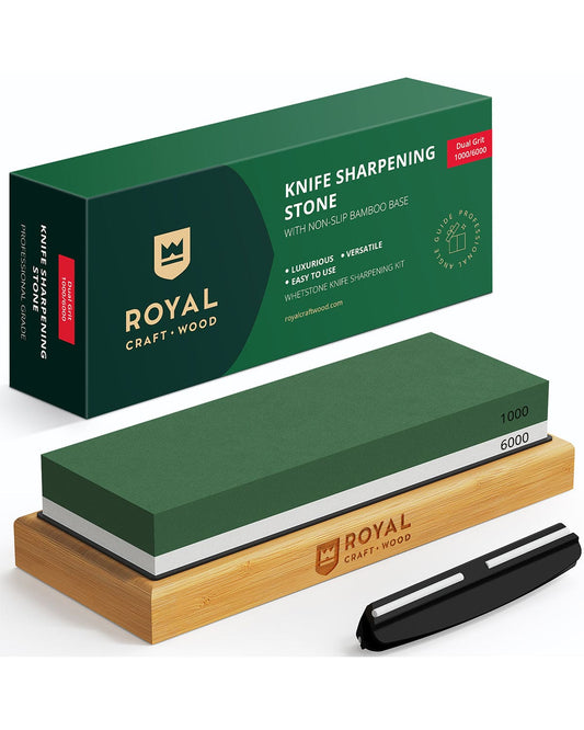 Whetstone Knife Sharpening Kit, White/Green