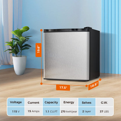 Kismile Upright Freezer, 3.0 Cu.ft Mini Freezer with Reversible Single Door