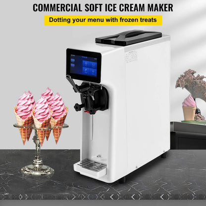 1000W Commercial Home Soft Serve Ice Cream Maker Frozen Yogurt Machine 4.0L