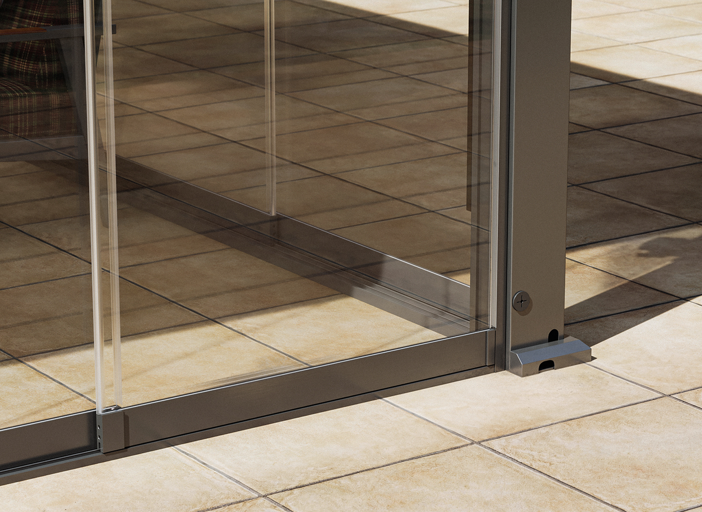 Sliding Glass Door with Round Handle for FlexPatio Pergola
