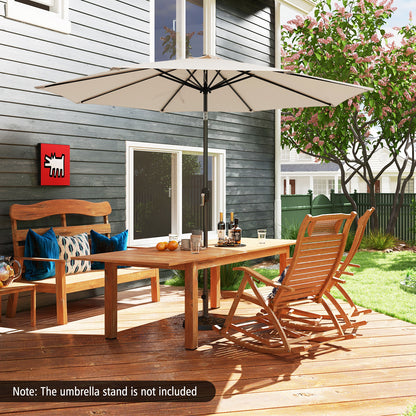 10 Feet Outdoor Patio Umbrella with Tilt Adjustment and Crank
