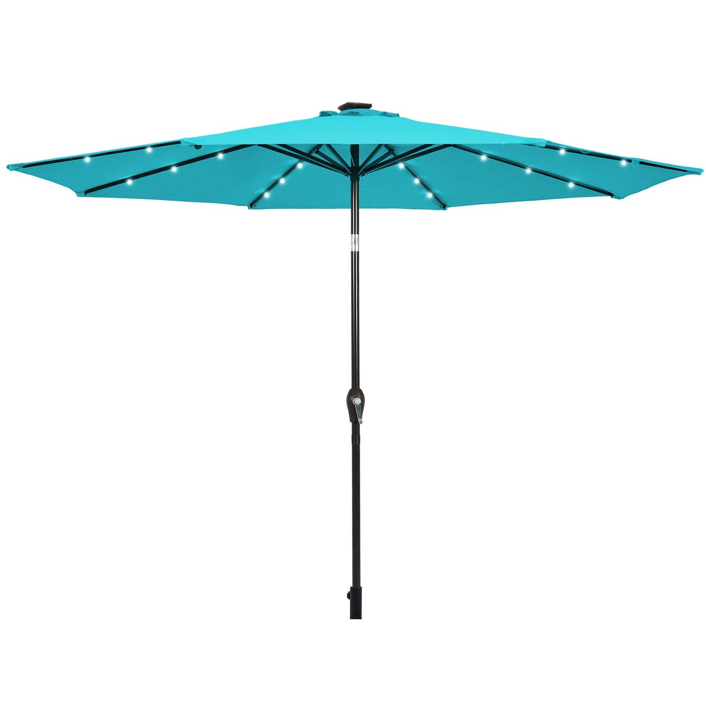 10 Feet Outdoor Patio Umbrella with Bright Solar LED Lights
