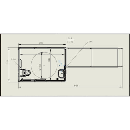 10ft Handicap-Accessible Portable Toilet with Shower