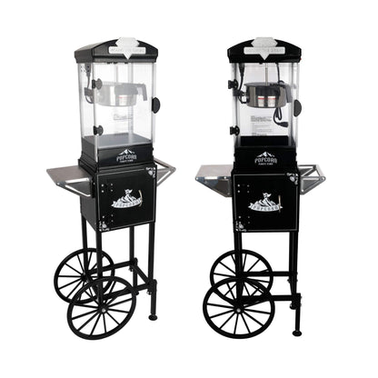 Premium 10OZ Portable Kettle Popcorn Maker Machine with Cart