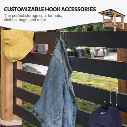 10' x 12' Alora Heavy-Duty Premium Outdoor All-Season Wooden Cedar Hardtop Gazebo With Metal Roof & Back Curtains