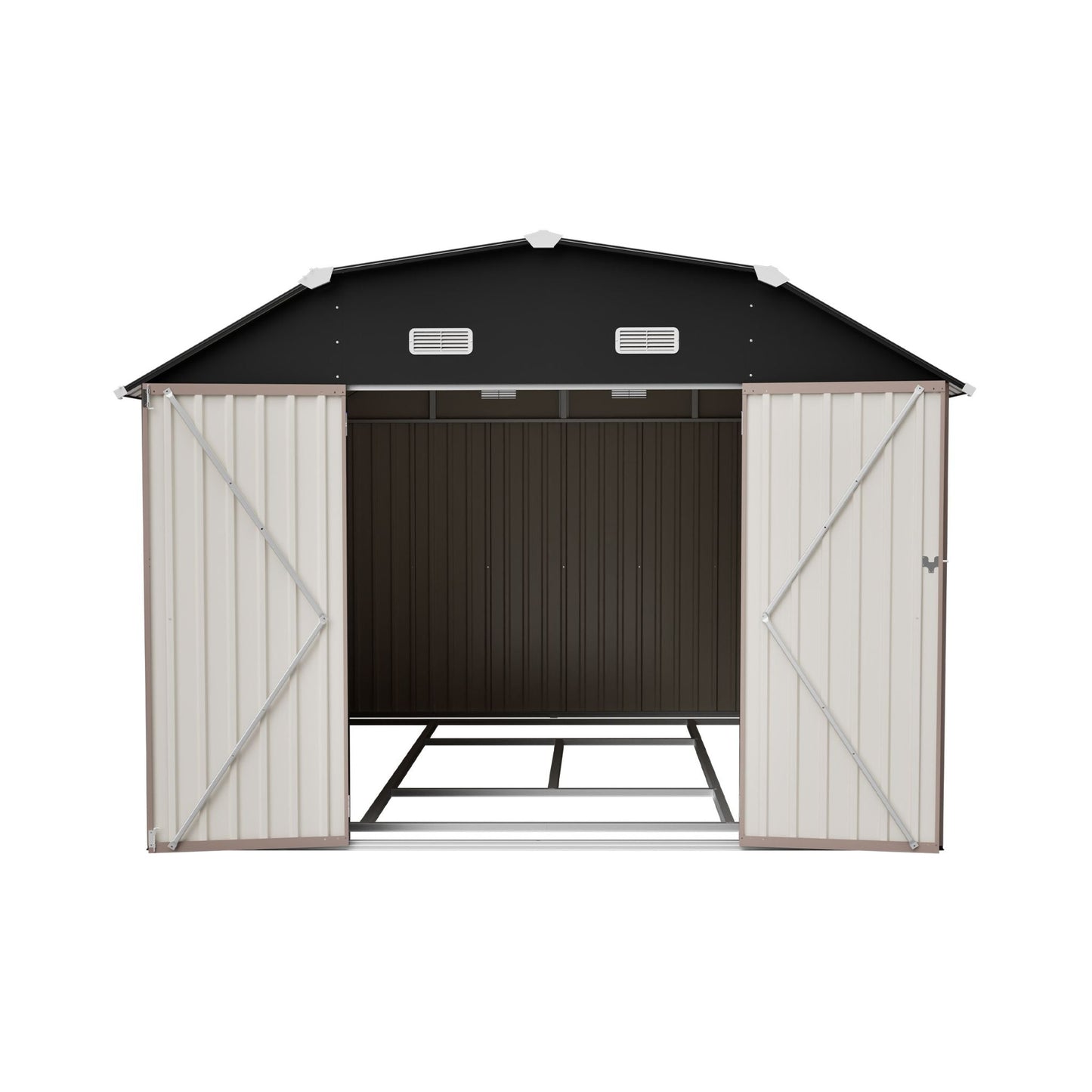 10FT x 12FT Alora Heavy-Duty Outdoor Metal Storage Shed with Floor