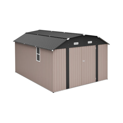 10FT x 12FT Alora Heavy-Duty Outdoor Metal Storage Shed with Floor