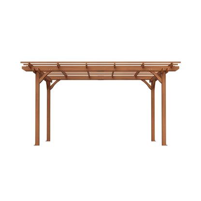 10' x 12' Alora Premium Extra Large Outdoor Weather-Resistant Wooden Grape Pergola