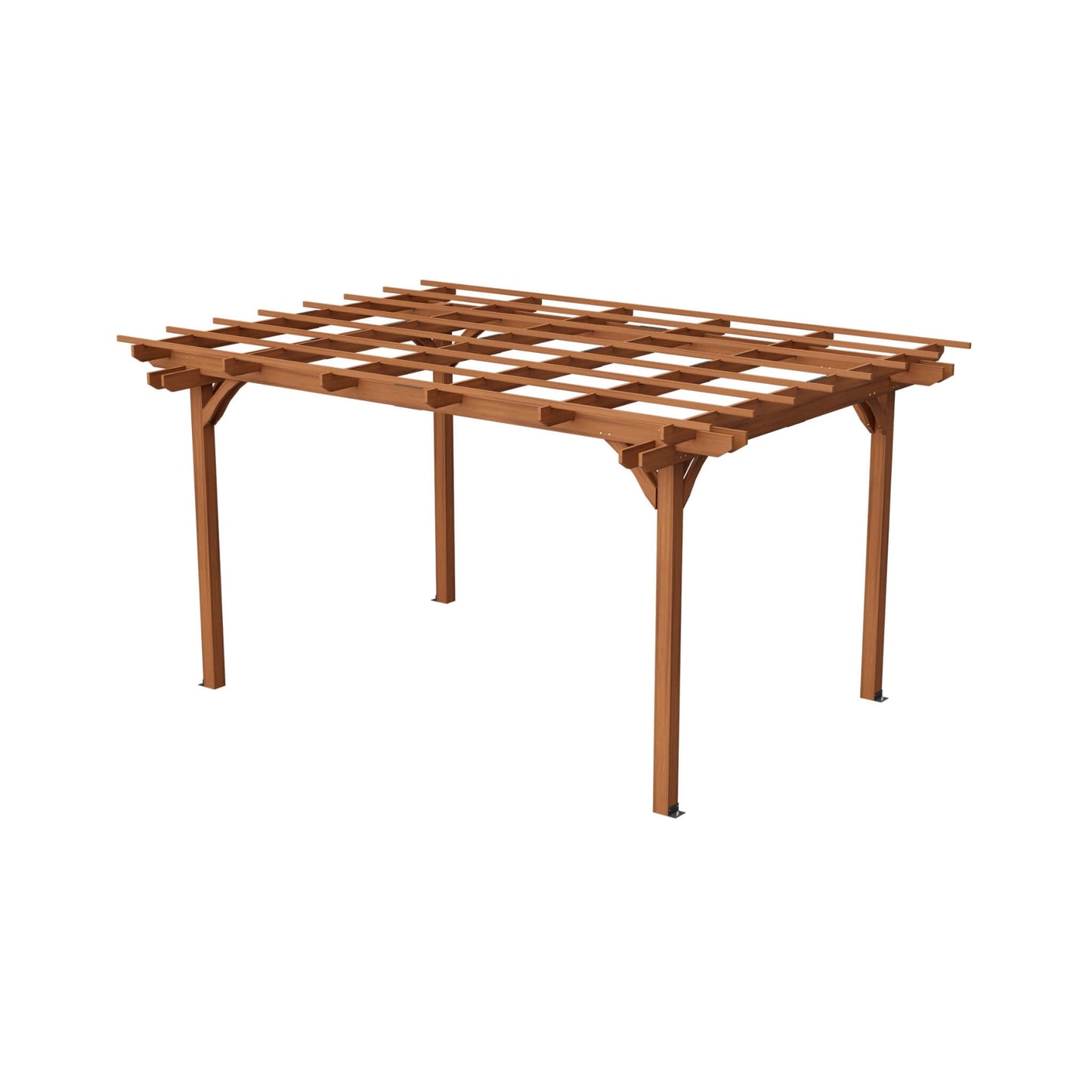 10' x 12' Alora Premium Extra Large Outdoor Weather-Resistant Wooden Grape Pergola