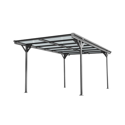 10' x 16' Alora Heavy-Duty Outdoor Driveway Pergola With Aluminum Alloy Frame And Polycarbonate Panels