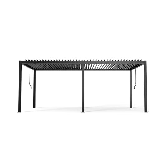 10' x 19' Alora Modern Durable All-Weather Outdoor Pergola With Aluminum Frame And Steel Louvers