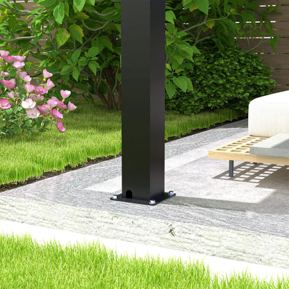10' x 19' Alora Modern Durable All-Weather Outdoor Pergola With Aluminum Frame And Steel Louvers