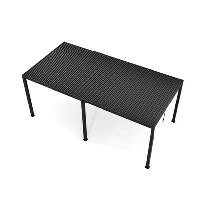 10' x 19' Alora Modern Durable All-Weather Outdoor Pergola With Aluminum Frame And Steel Louvers