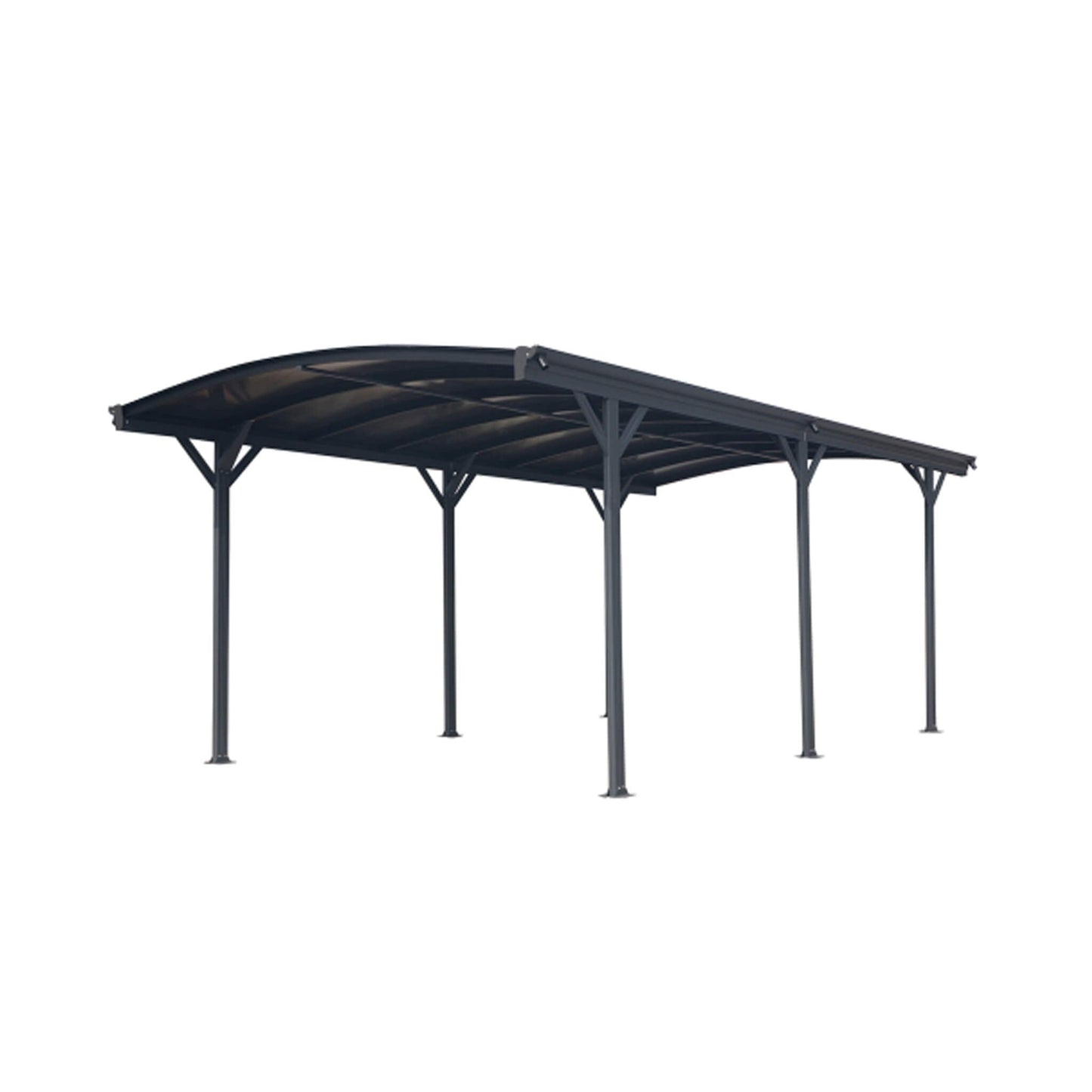 10FT x 19FT Alora Heavy-Duty Outdoor Aluminum Arch Carport with Polycarbonate Panels