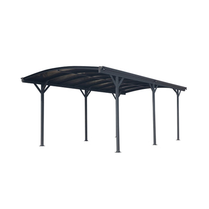 10FT x 19FT Alora Heavy-Duty Outdoor Aluminum Arch Carport with Polycarbonate Panels
