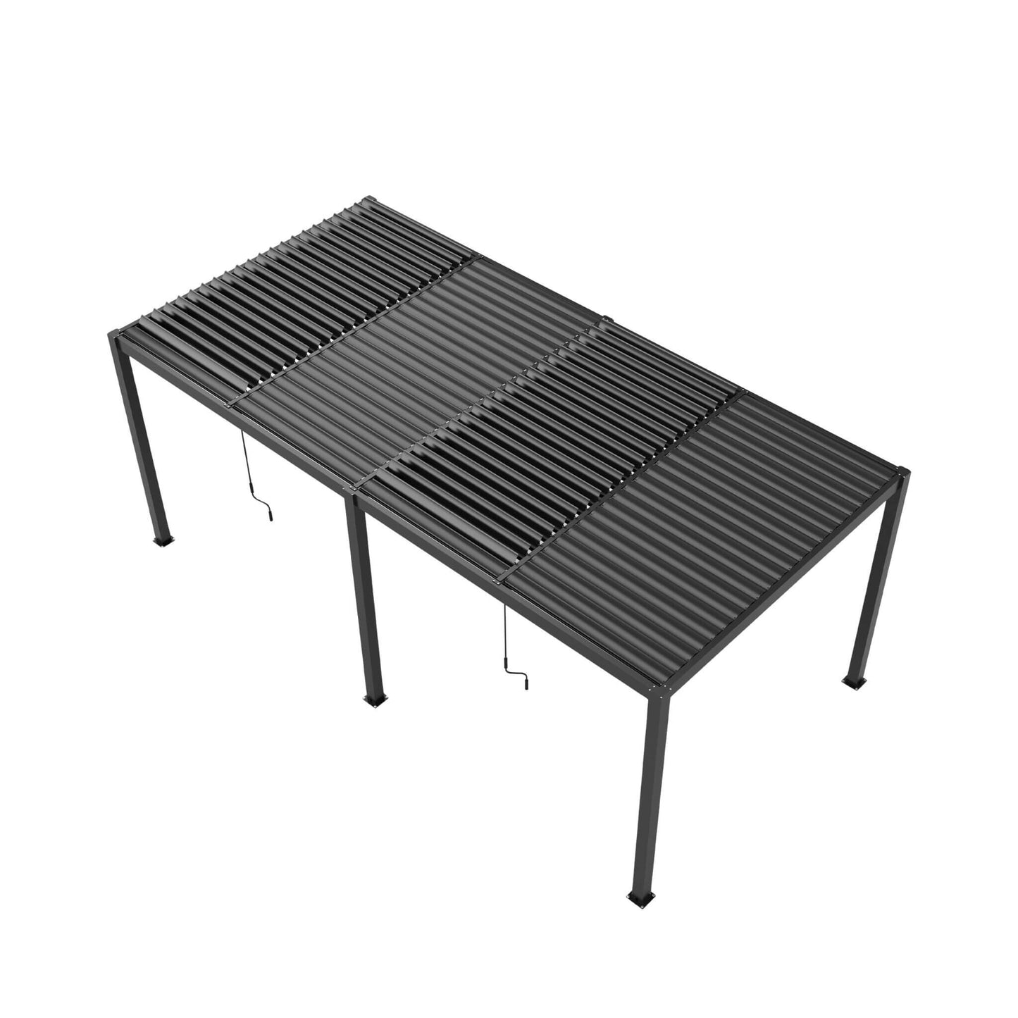 10' x 19' Alora Premium Powder-Coated Aluminum Pergola with Adjustable Louvers