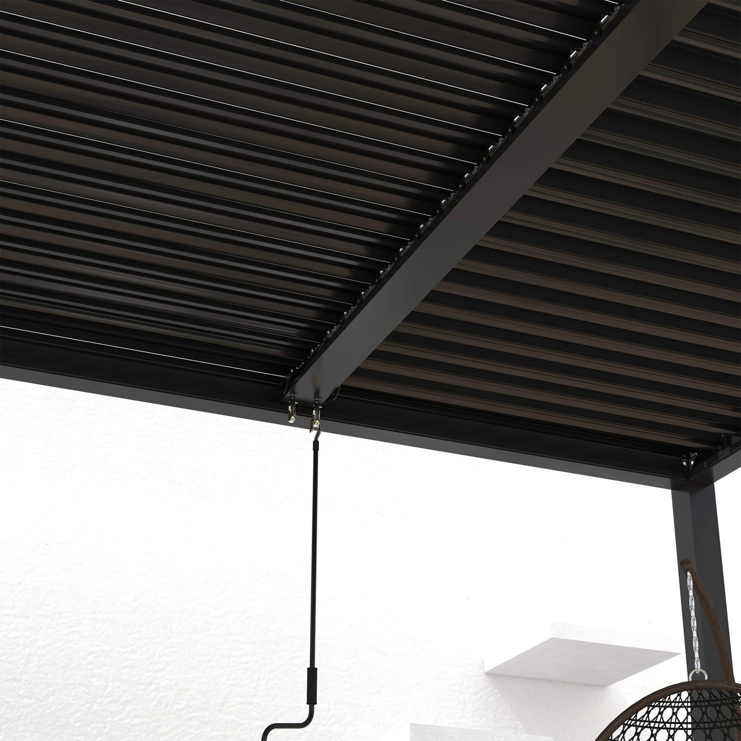 10' x 19' Alora Premium Powder-Coated Aluminum Pergola with Adjustable Louvers