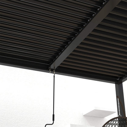 10' x 19' Alora Premium Powder-Coated Aluminum Pergola with Adjustable Louvers