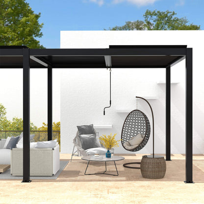 10' x 19' Alora Premium Powder-Coated Aluminum Pergola with Adjustable Louvers