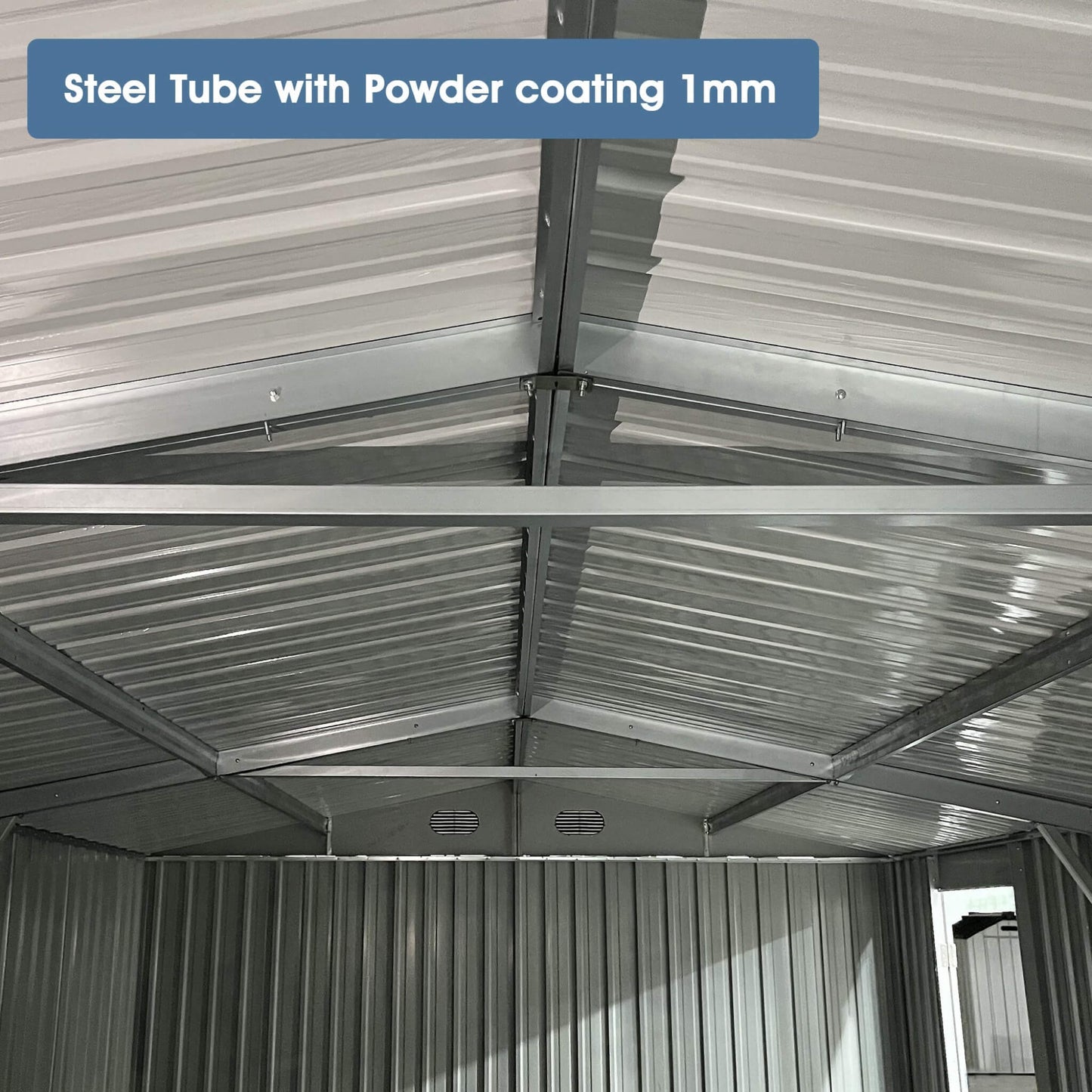 10FT x 20FT Alora Heavy-Duty Multipurpose Outdoor All-Weather Utility Garage Storage Shed with Air Vents