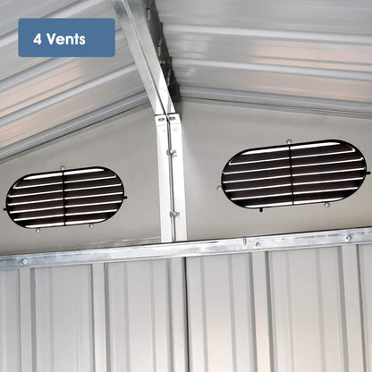 10FT x 20FT Alora Heavy-Duty Multipurpose Outdoor All-Weather Utility Garage Storage Shed with Air Vents