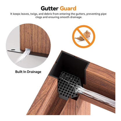 10FT x 20FT Alora Heavy-Duty Luxury Outdoor Pergola with Adjustable Louvers and Integrated Drainage