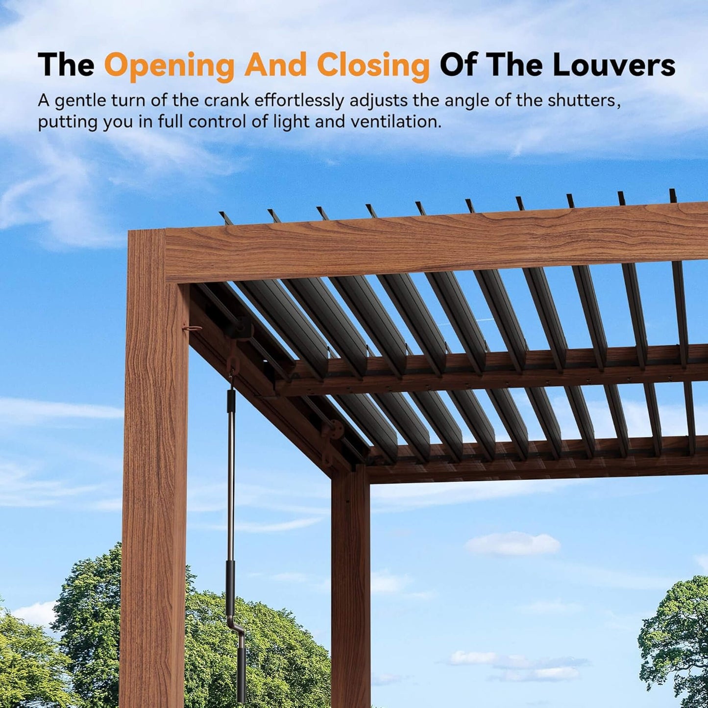 10FT x 20FT Alora Heavy-Duty Luxury Outdoor Pergola with Adjustable Louvers and Integrated Drainage