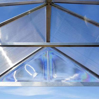 10' x 24' FT Premium Heavy-Duty Polycarbonate Walk-In Greenhouse W/ Aluminum Frame & Built-In Gutter System