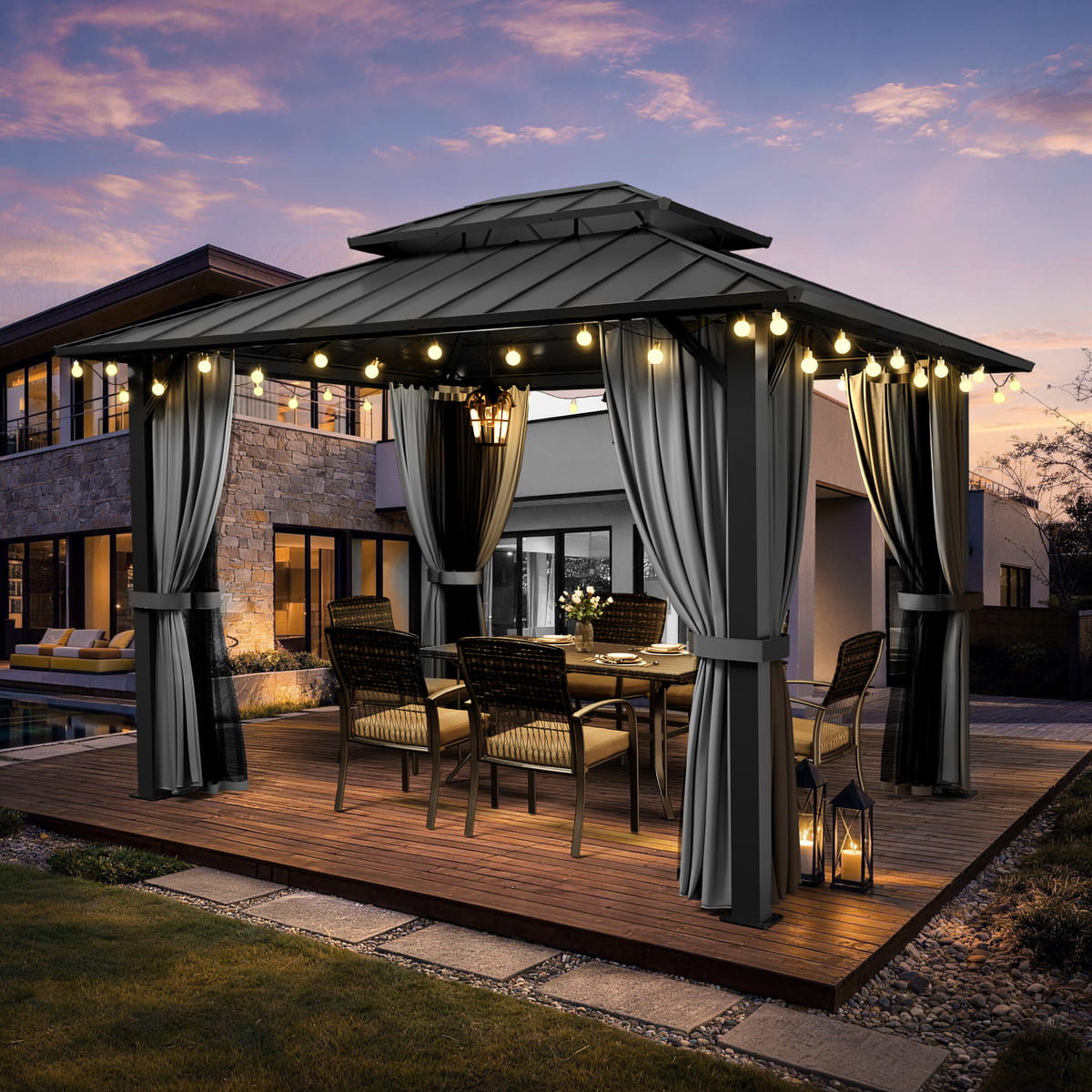 Aera Permanent 10FT x 12FT Hardtop Gazebo
