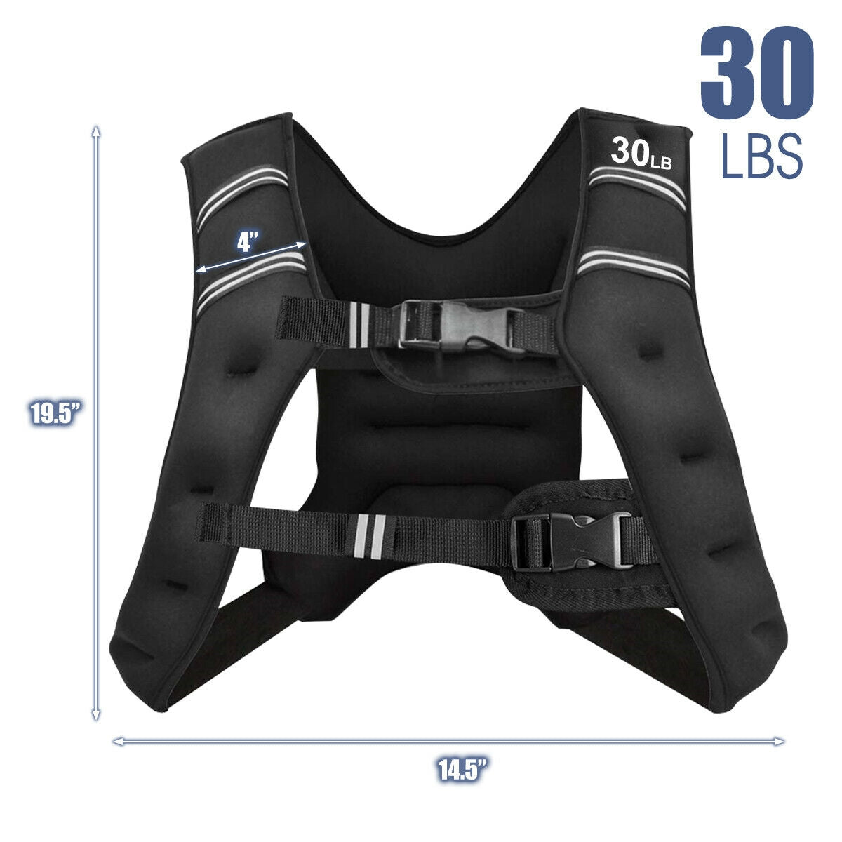 Workout Weighted Vest with Mesh Bag Adjustable Buckle