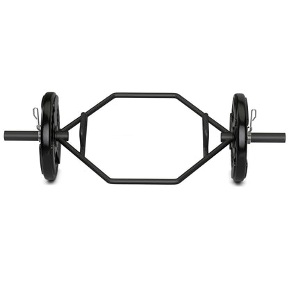 56 Inch Olympic Hexagon Deadlift Trap Bar with Folding Grips Powerlifting