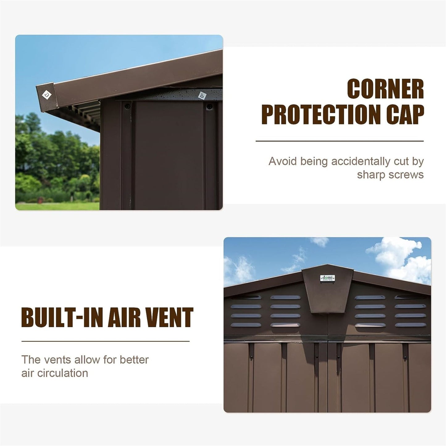 11FT x 12FT Alora Outdoor Backyard Storage Metal Shed with Galvanized Steel Frame, Windows, and Lockable Doors