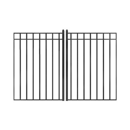 12FT - 18FT Heavy-Duty Madrid-Style Premium Steel Dual-Swing Driveway Gate